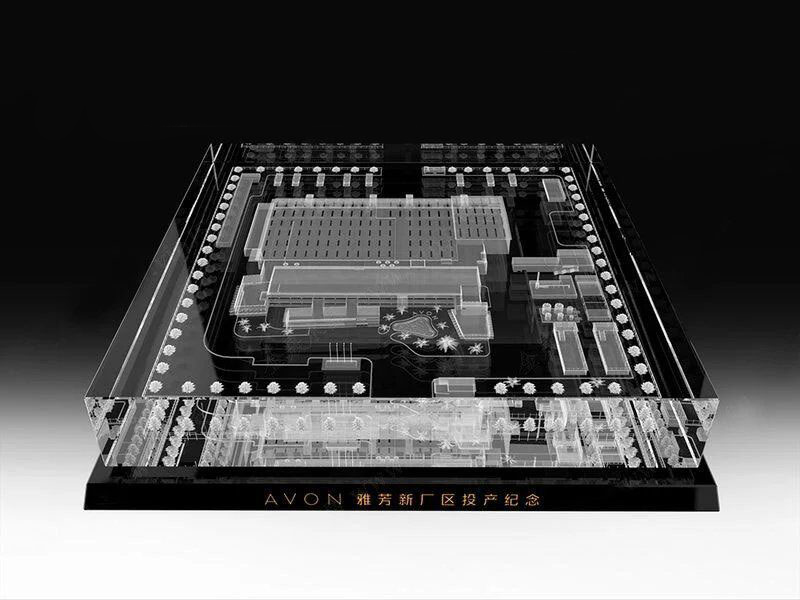 深圳廣州3D模型水晶內(nèi)雕紀(jì)念品大樓建成落成紀(jì)念贈送嘉賓客戶禮品