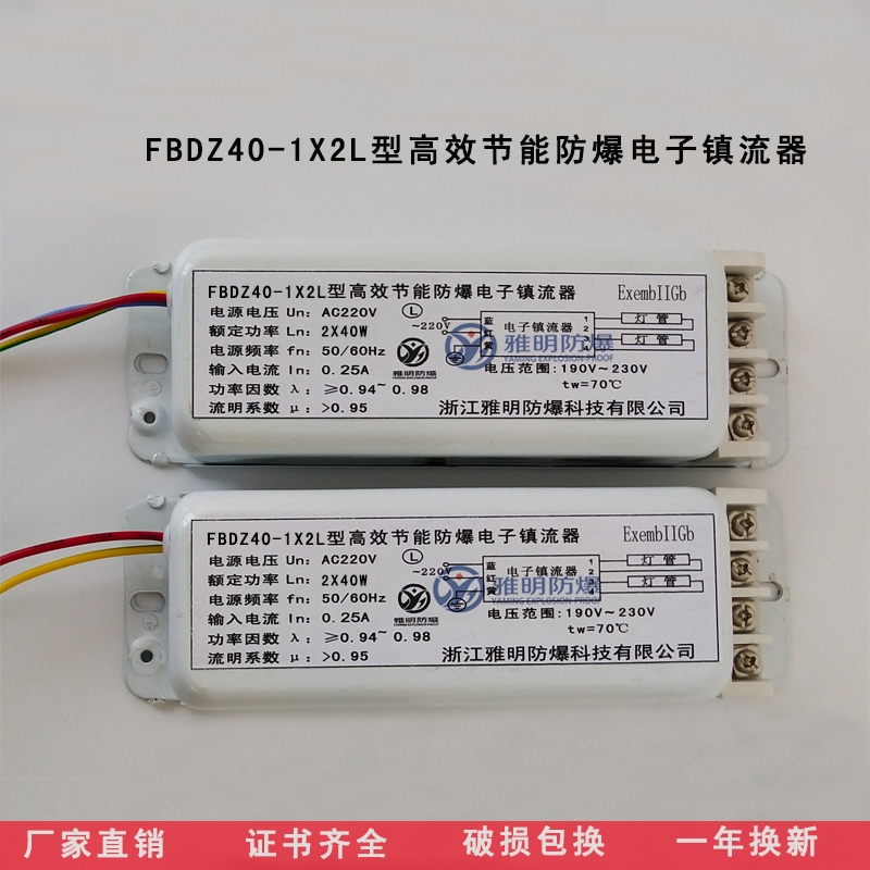 澆封型FBDZ40-1x2L防爆電子鎮(zhèn)流器