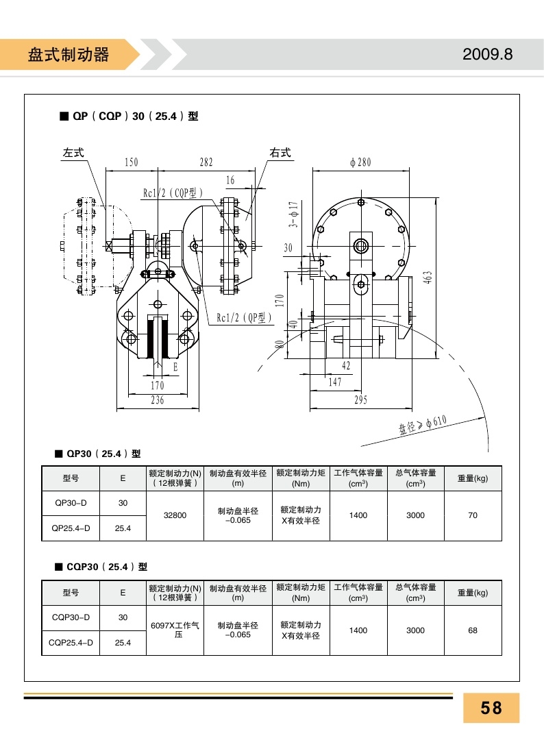 氣動(dòng)鉗盤式制動(dòng)器PDCA2制動(dòng)力矩大