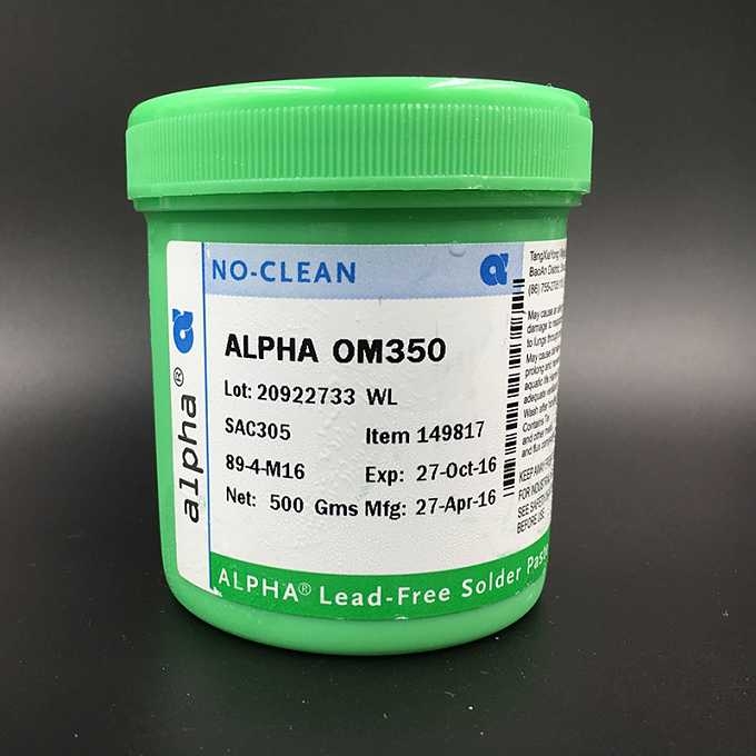 正品alpha焊錫膏 阿爾法OM338CSP無(wú)鉛高溫錫膏 0.4MM間距BGA焊接