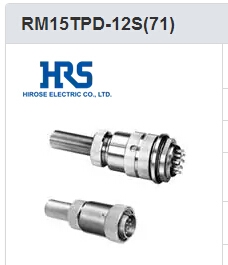 RM15TPD-12S廣瀨HRS高精度圓形連接器