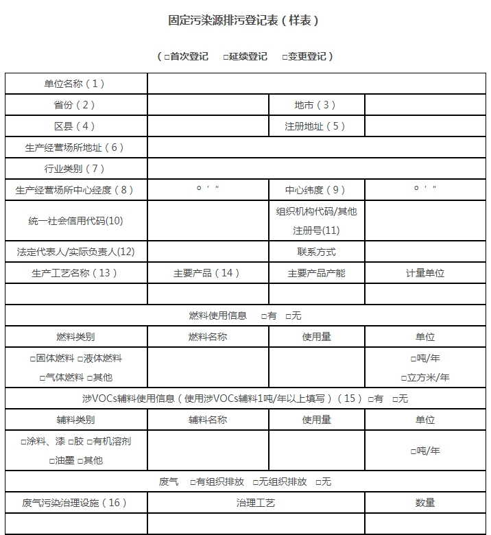 東莞塘廈排污登記表辦理