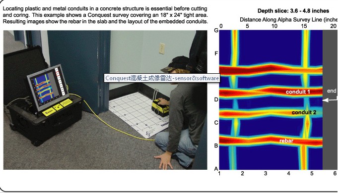 Conquest混凝土成像雷達(dá)-sensor&software