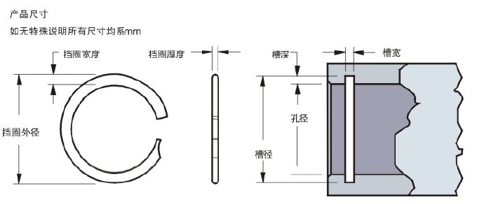 液壓扳手電動工具模具用螺旋彈性擋圈