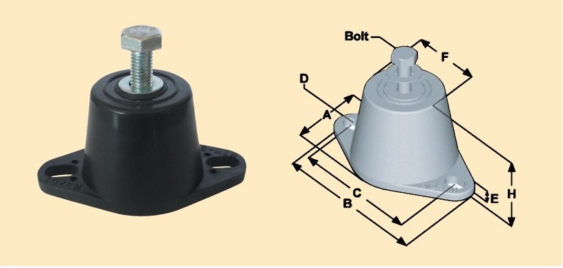 【TOZEN減震器】TOZEN減震器坐地式橡膠減震器