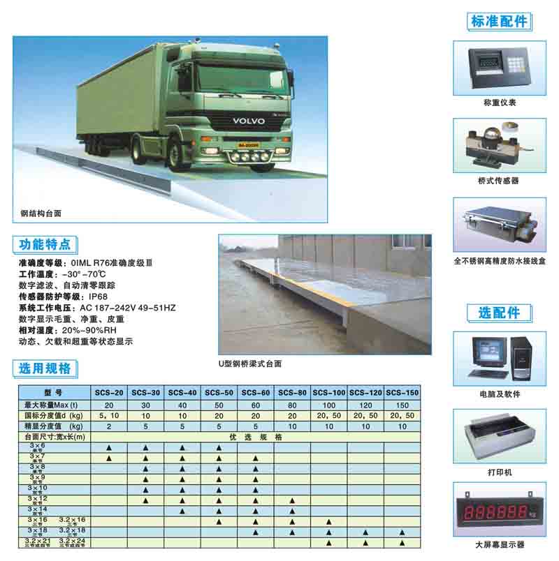 30噸汽車衡，50噸地上衡，60噸電子汽車衡，80噸地下衡