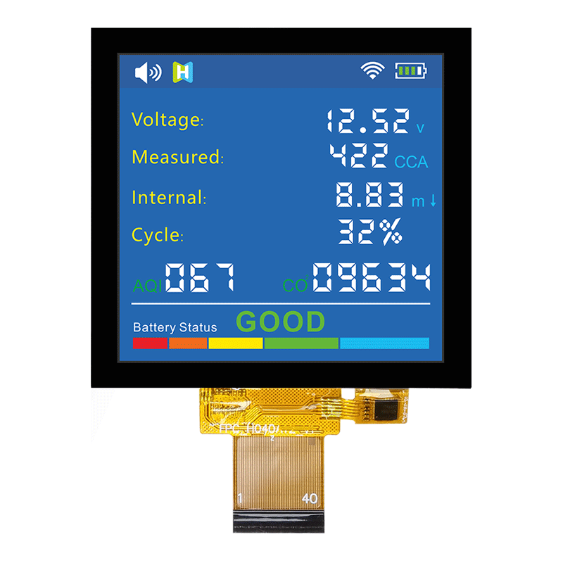 4寸  SPI ST7701S玻璃蓋板阻移式料位計顯示屏