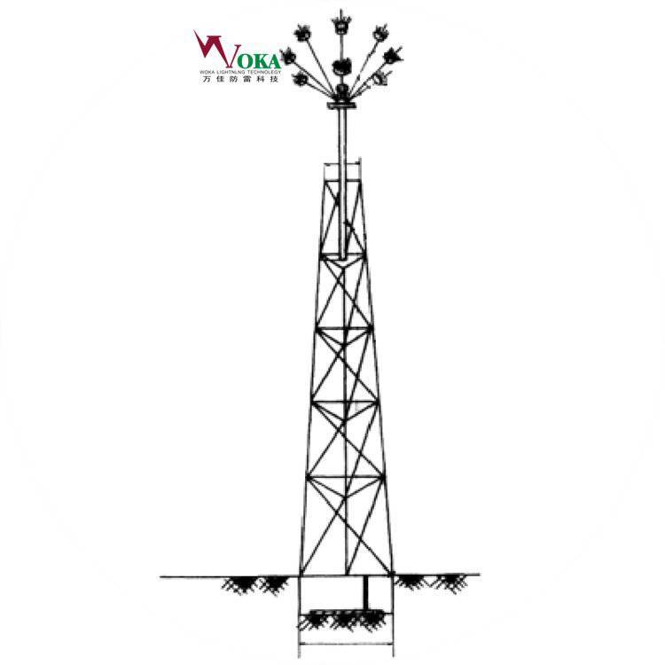 石油石化防爆型雷電監(jiān)測預報系統(tǒng)升降式無源等離子驅(qū)雷器桿塔