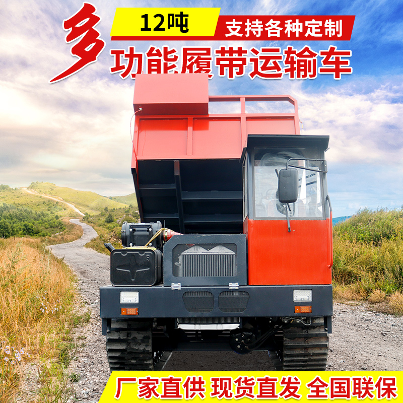 佳鵬12噸工地建材運(yùn)輸履帶車山地毛竹搬運(yùn)爬山虎可加裝各種工具