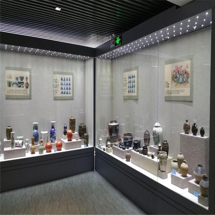 藝術(shù)文化瓷器博物館展柜生產(chǎn)-博物館獨立展柜定做-隆城展示