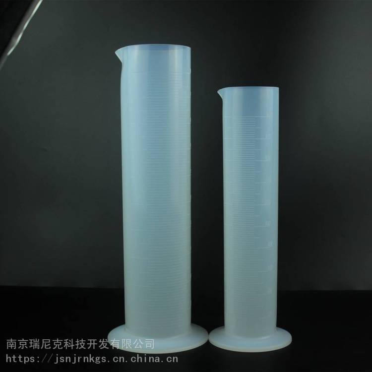 實(shí)驗(yàn)室PFA氟樹(shù)脂透明大口圓底量筒刻度清晰10ml~2000ml