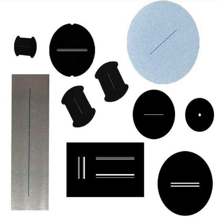 鈦合金片狹縫切割0.1毫米光學(xué)狹縫片金屬光闌片廠家直供定制包郵