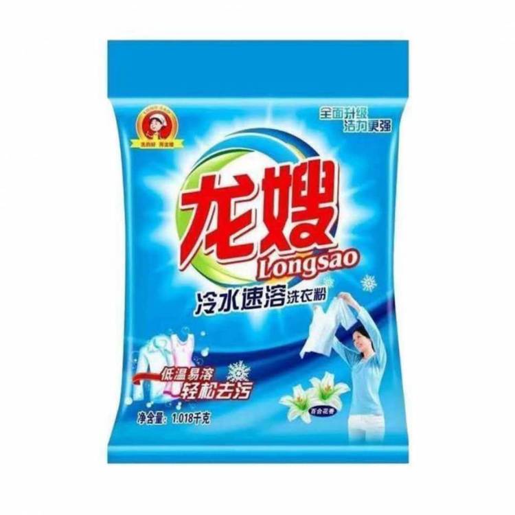 四川省阿壩州洗衣粉招代理商龍嫂1018克冷水速溶洗衣粉干干凈凈潔白如雪