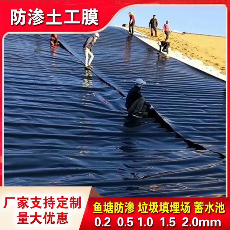 供應黑色魚塘防滲膜地下室隧道涵洞用hdpe土工膜