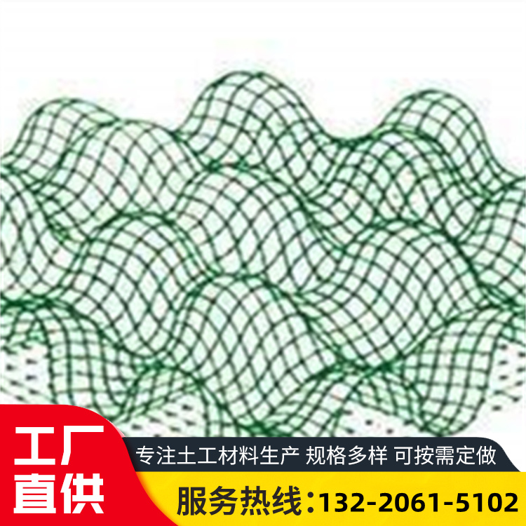 東岳自營(yíng)拒絕中間商護(hù)坡三維植被網(wǎng)加筋網(wǎng)墊抵抗雨水沖刷徑流流速