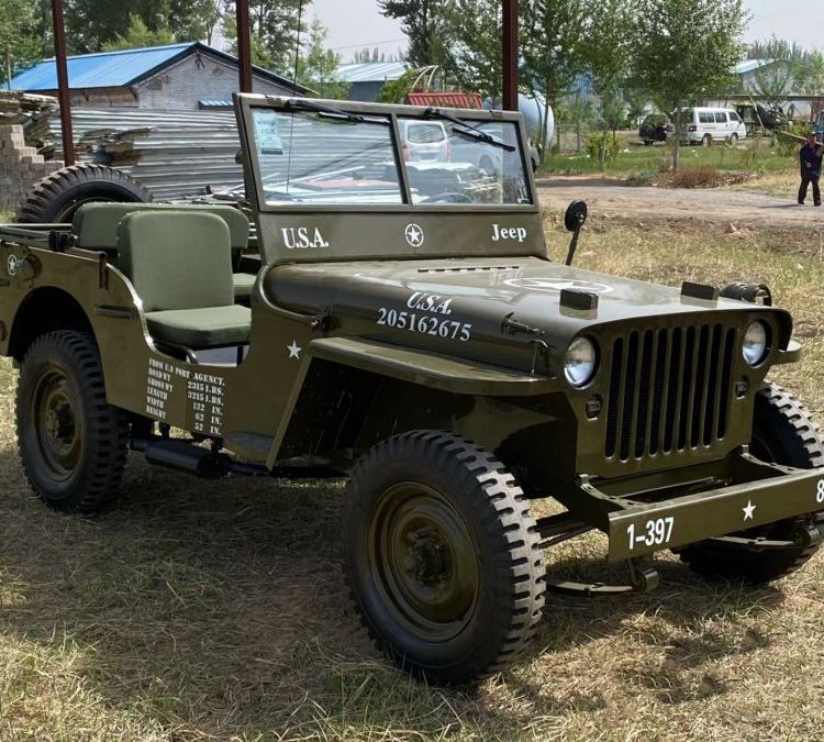 jeep越野車二戰(zhàn)美國(guó)威利斯MB復(fù)古車工廠美式可動(dòng)軍事模型吉普車