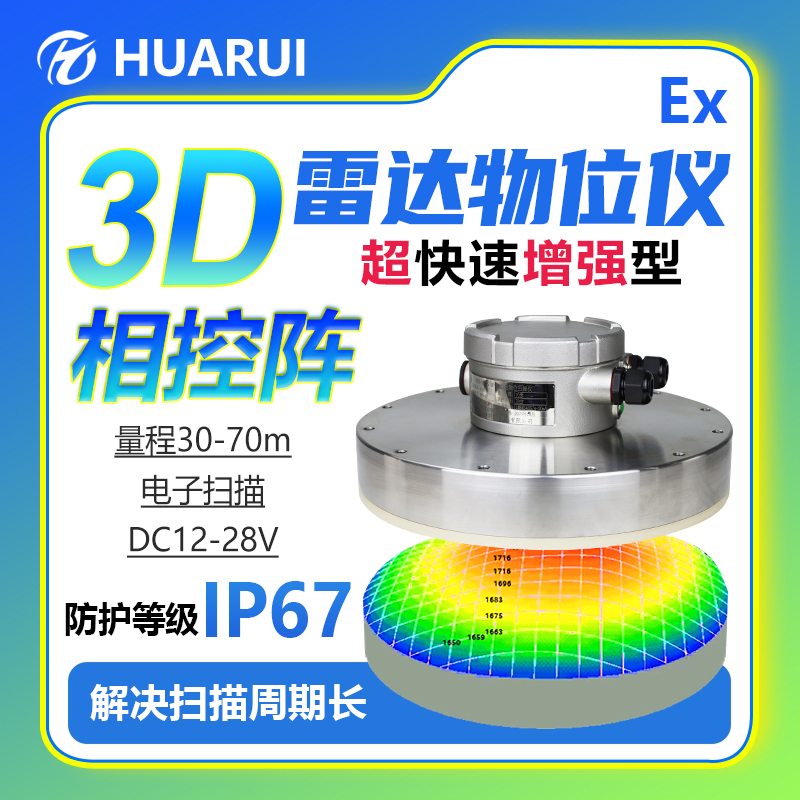 超快速增強3D雷達料位計S30\/70P相控陣防爆證三維成像煤倉冶金