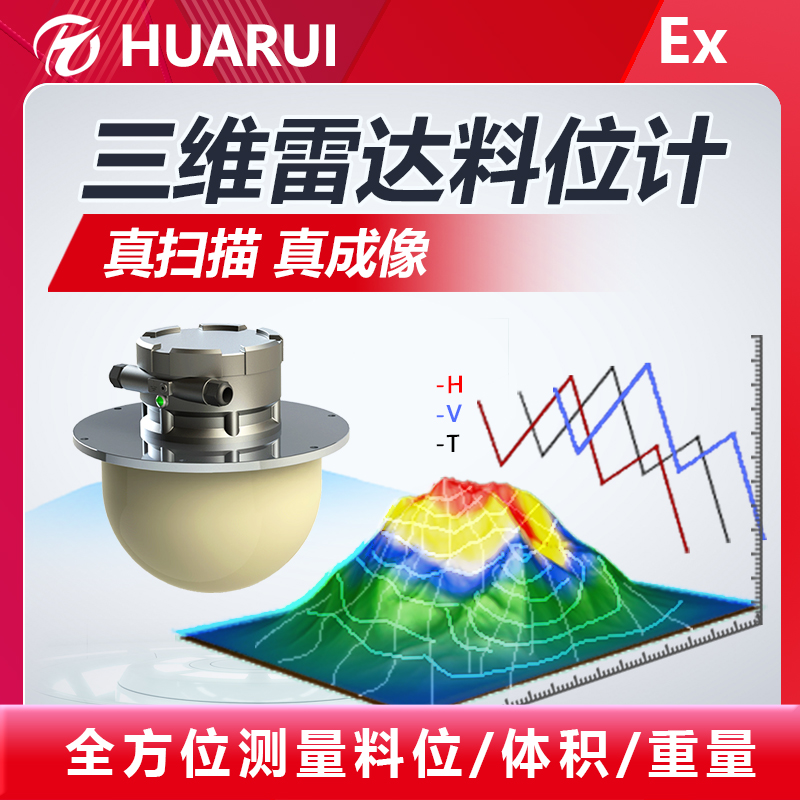 30米礦用3D雷達式物位計三維多點掃描成像高頻煤倉雷達物位掃描儀