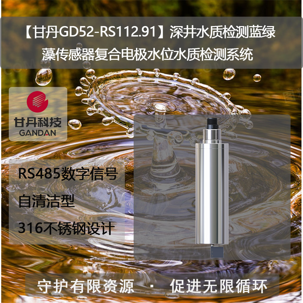 【甘丹GD52-RS112.91】深井水質(zhì)檢測(cè)藍(lán)綠藻傳感器水位水質(zhì)檢測(cè)系統(tǒng)