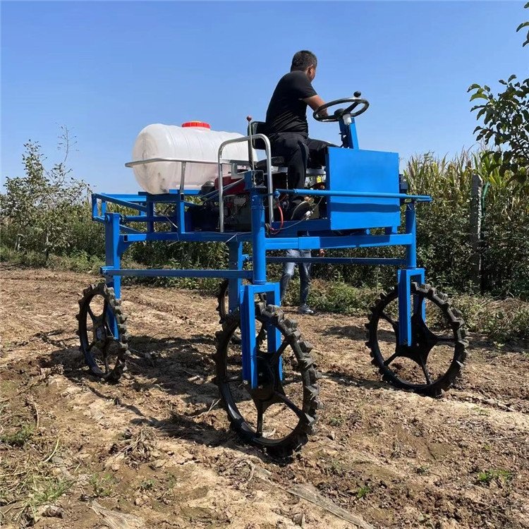 自走式四輪打藥機，小麥噴藥機坐架式果園風(fēng)送式噴霧器