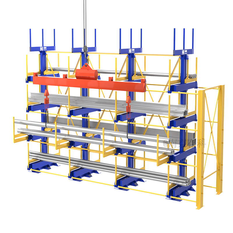 存科伸縮懸臂式貨架棒料圓鋼架鋼管存儲(chǔ)架可定制