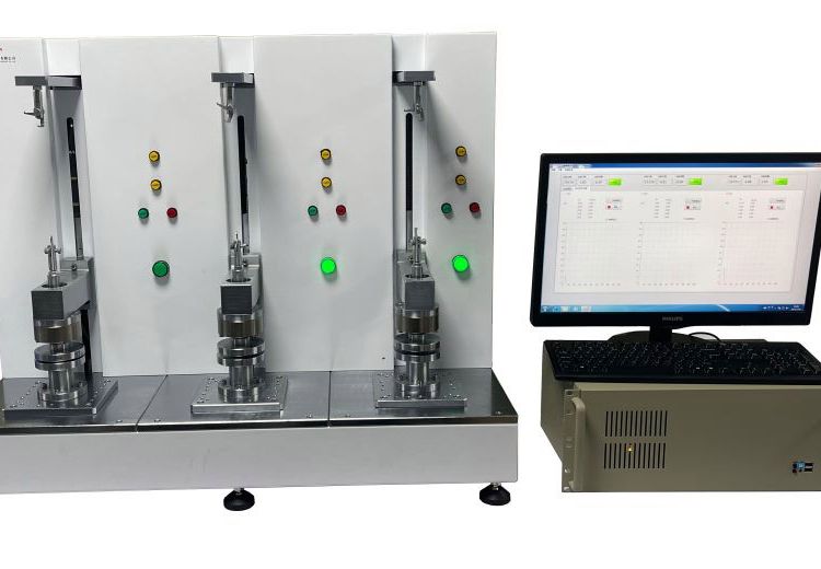 三工位彈簧拉壓力試驗機，彈簧壓縮拉伸測試機