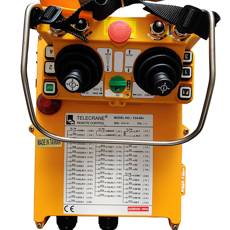 F24-60 雙搖桿5檔雙梁行車天車龍門吊塔吊工業(yè)無線禹鼎遙控器