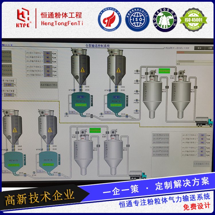 粉煤灰氣力輸送氣力輸送系統(tǒng)恒通免費設(shè)計氣力輸送方案