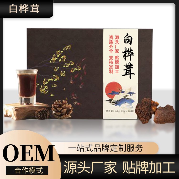 白樺茸黑金純粉提取物oem貼牌樺樹(shù)茸人參茶貼牌生產(chǎn)廠家