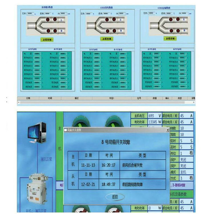 KJ712主通風(fēng)機(jī)監(jiān)控系統(tǒng)煤礦井下一件啟停和自動切換功能貨源充足