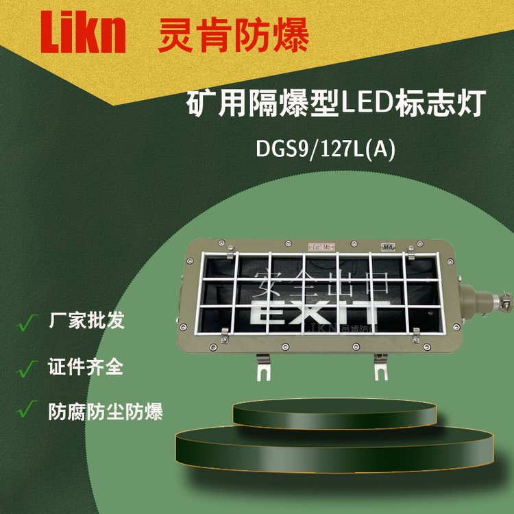 礦用隔爆型標志燈DGS12\/127L(A)井下防爆消防通道燈工廠DGS9\/127L