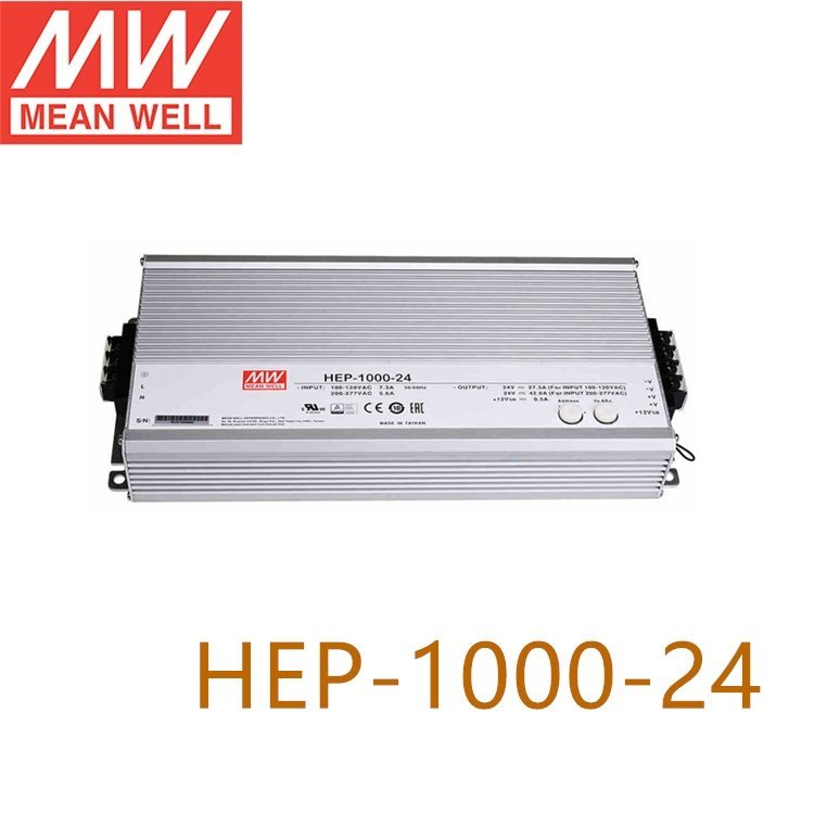 明緯（MEANWELL)HEP-1000-24AC轉(zhuǎn)DC開關(guān)電源帶PFC功能電源供應(yīng)器