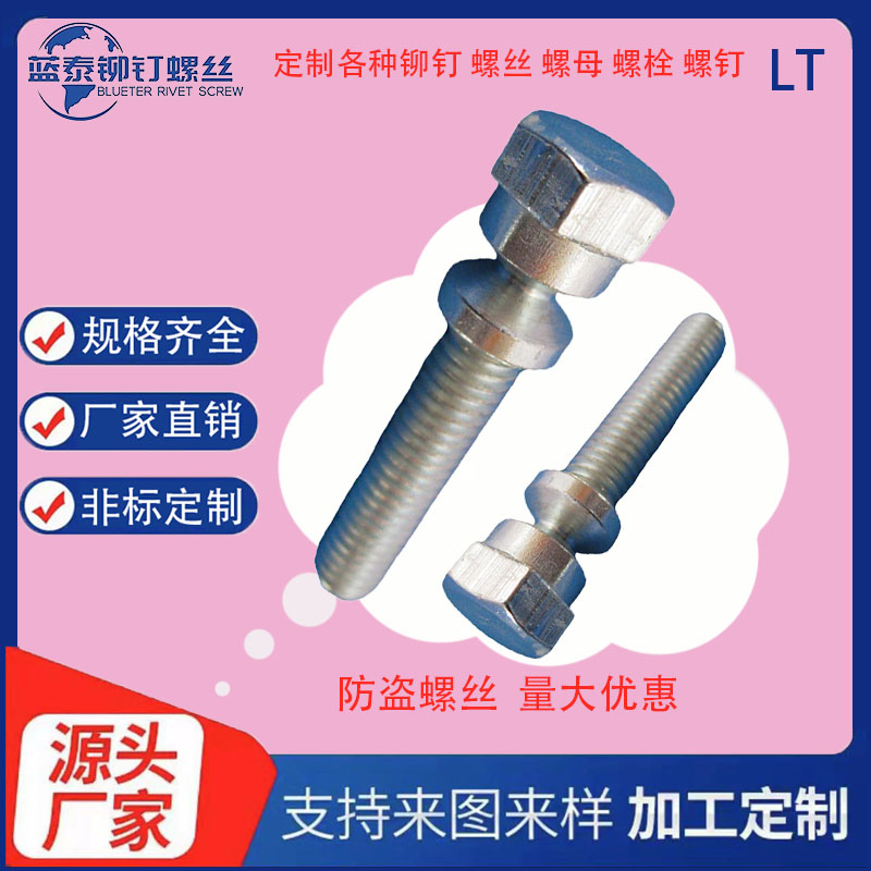 定制電動車蓋板防盜螺絲擰斷防拆卸螺釘實體工廠