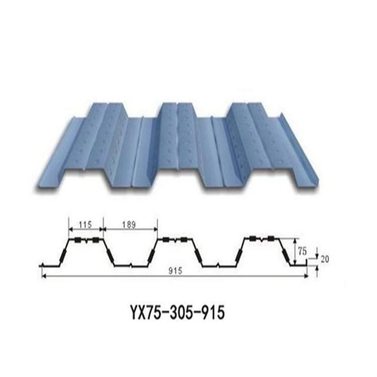 碧瀾天樓承板生產(chǎn)厚度1.5mm的YX76-305-915壓型鋼板Q345B材質(zhì)