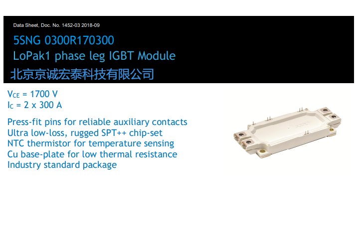 ABBIGBT模塊5SNG0300R170300風(fēng)電光伏新能源IGBT