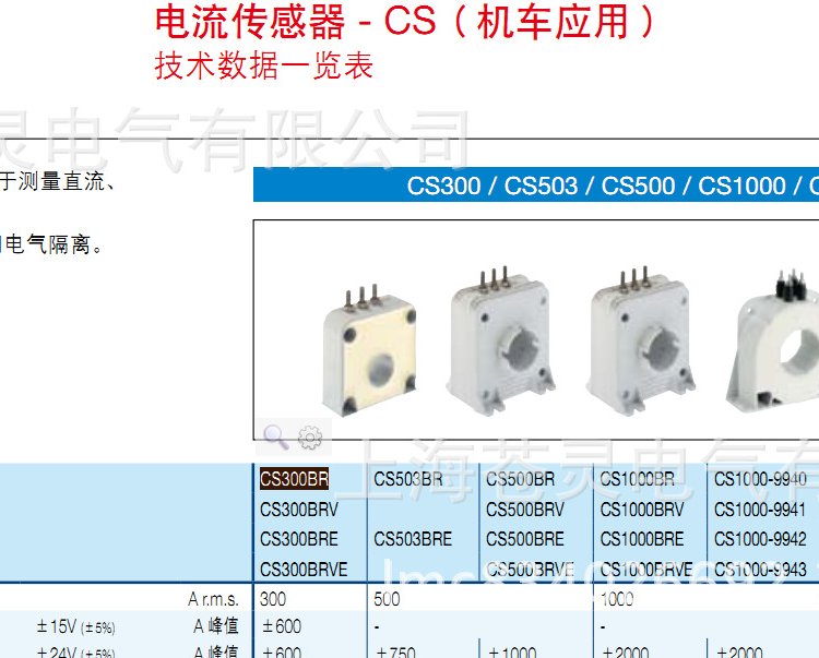 ABB電流傳感器機車應用S1000BRV和CS1000BRVE原裝正品