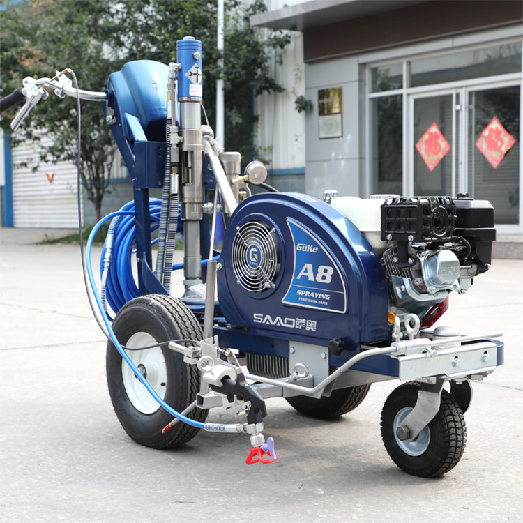 薩奧小型手推冷噴劃機(jī)車柱塞泵地下車位劃線機(jī)噴涂式標(biāo)線機(jī)