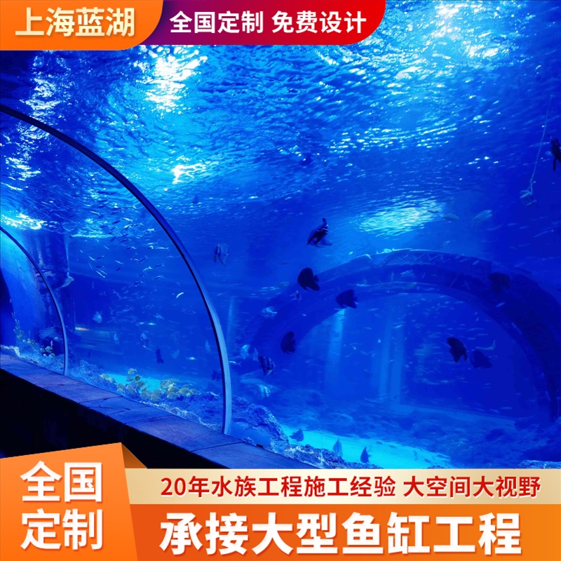 藍湖大型魚缸廠家承接亞克力水族館觀賞隧道設計施工與定制業(yè)務