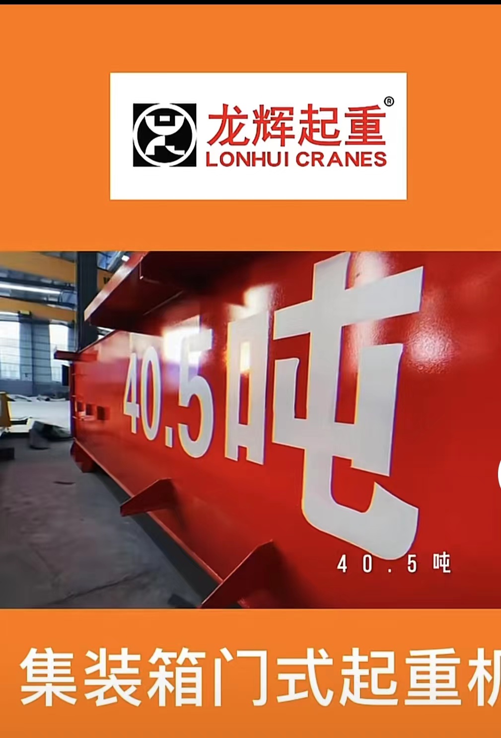 港口岸邊裝卸搬運吊車MJ型雙梁龍門式起重機(jī)40噸龍輝