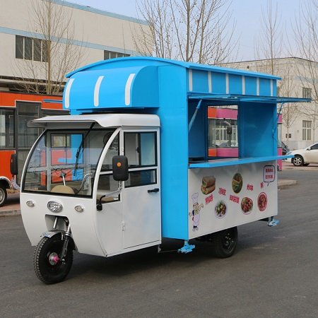 電動三輪烤冷面車三輪電動奶茶車流動燒烤車億品香串串小吃車