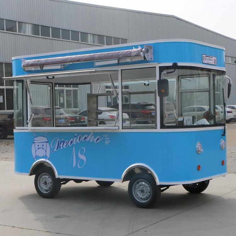 億品香四輪奶茶車移動快餐車商用車內(nèi)用餐車供應(yīng)批量小吃車電動四輪小吃車