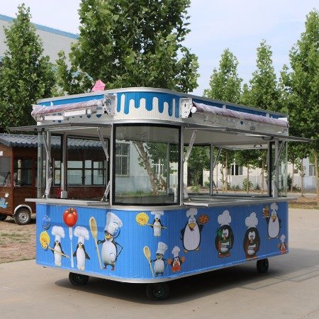 油炸快餐車無動(dòng)力手推餐車牽引小吃車夜市擺攤小吃車億品香早餐車