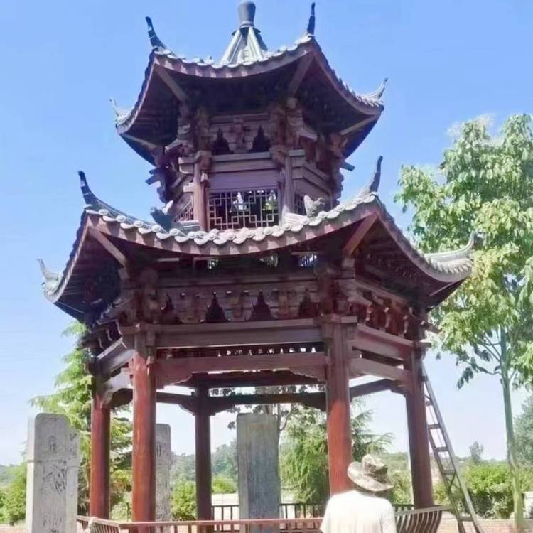 旅游景區(qū)涼亭山莊乘涼涼亭農(nóng)莊休閑涼亭美麗鄉(xiāng)村八角涼亭長廊實木