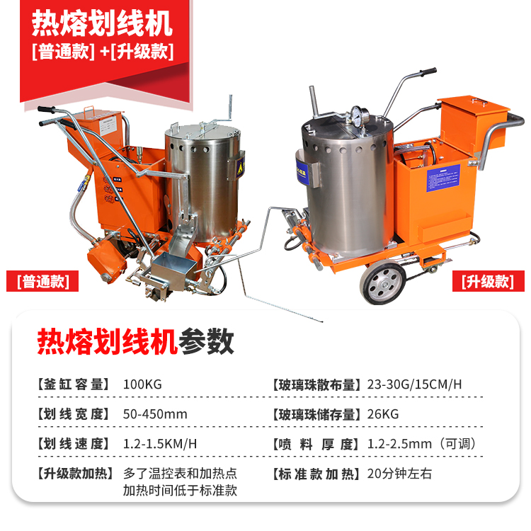 無(wú)毛邊小型手推畫線機(jī)市政工程路面高速馬路熱熔劃線機(jī)