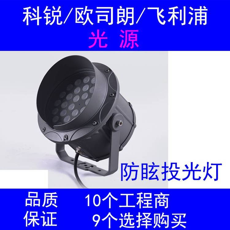 上海別墅家裝亮化led防眩投光燈科銳芯片36w72w投光燈具定制