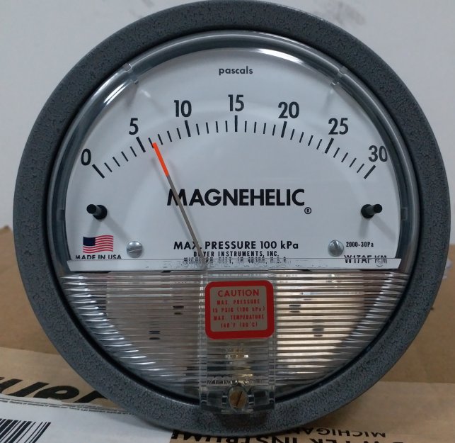 美國DWYER指針式壓差表，MAGNEHELIC系列2000-30PA，潔凈室專用