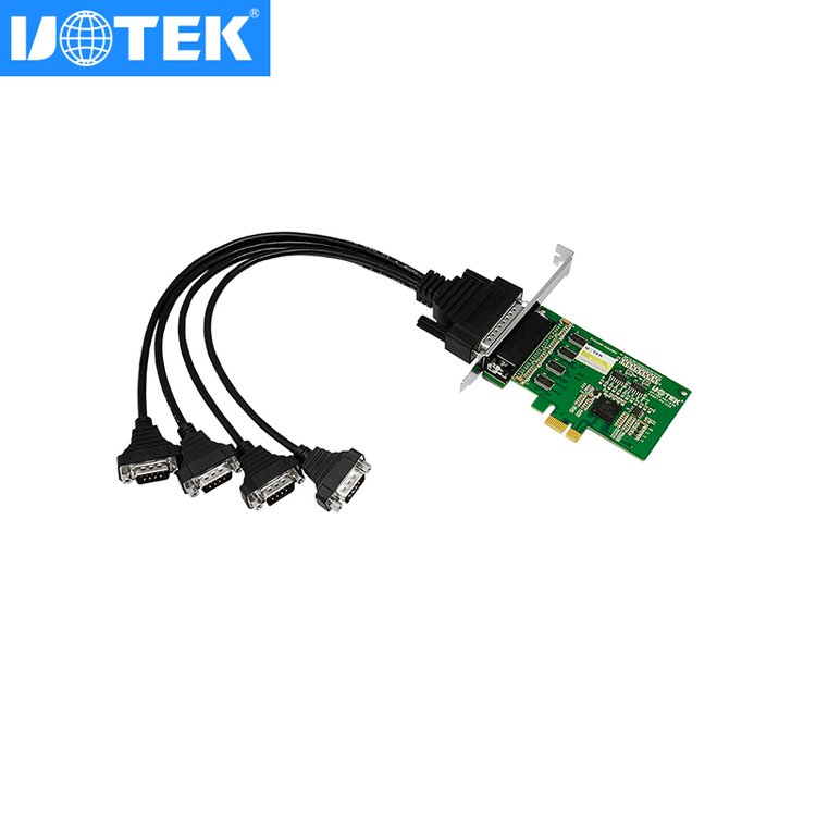 宇泰(UTEK)PCI-E轉(zhuǎn)4口RS232多串口卡電腦串口擴(kuò)展卡工業(yè)級(jí)UT-784