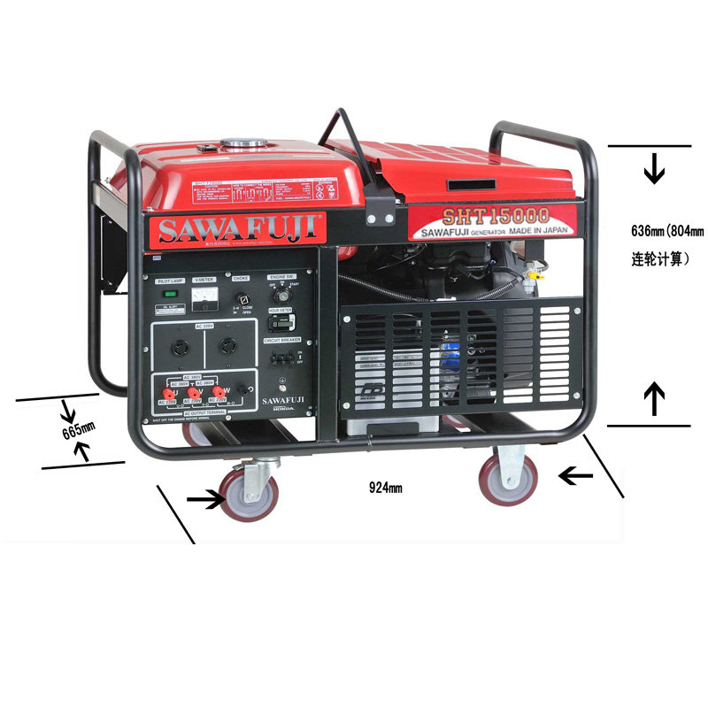 原裝日本澤藤汽油12KVA三相移動式車載發(fā)電機組SHT15000HA