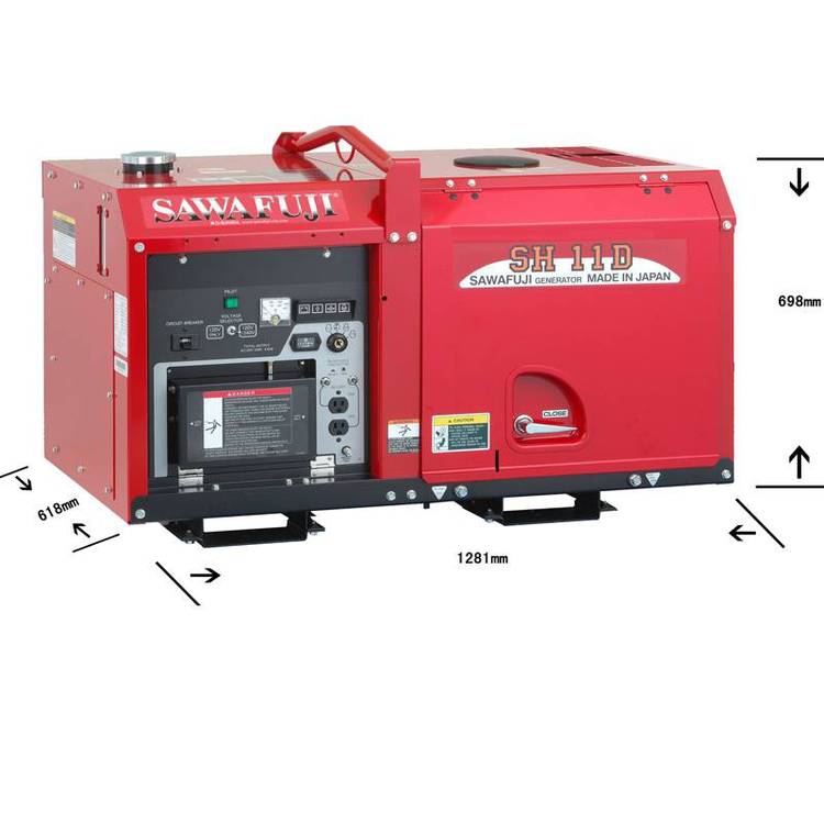 原裝日本澤藤本田柴油靜音型車載移動8KW發(fā)電機組SH11D