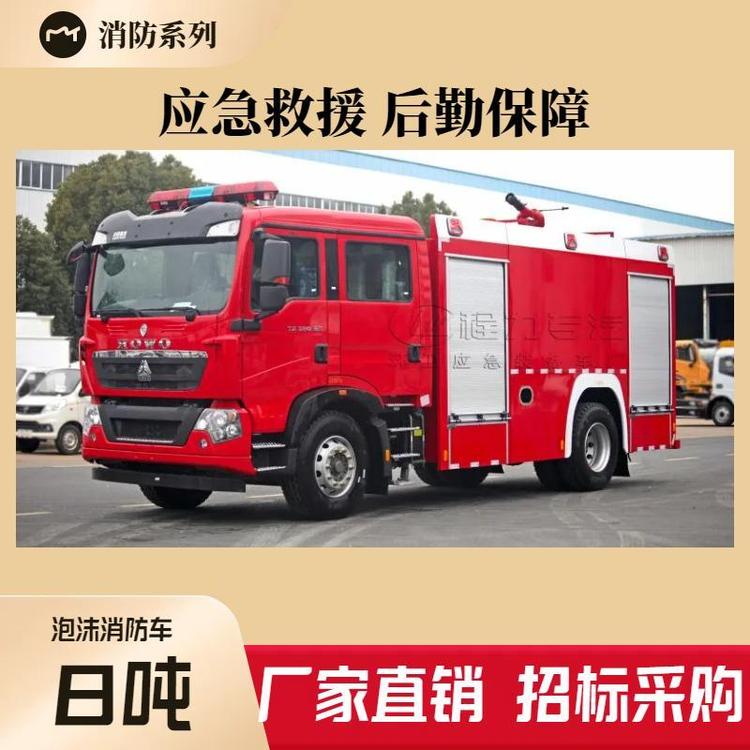 重汽豪沃8噸泡沫消防車城市應急搶救防火滅火救災救援